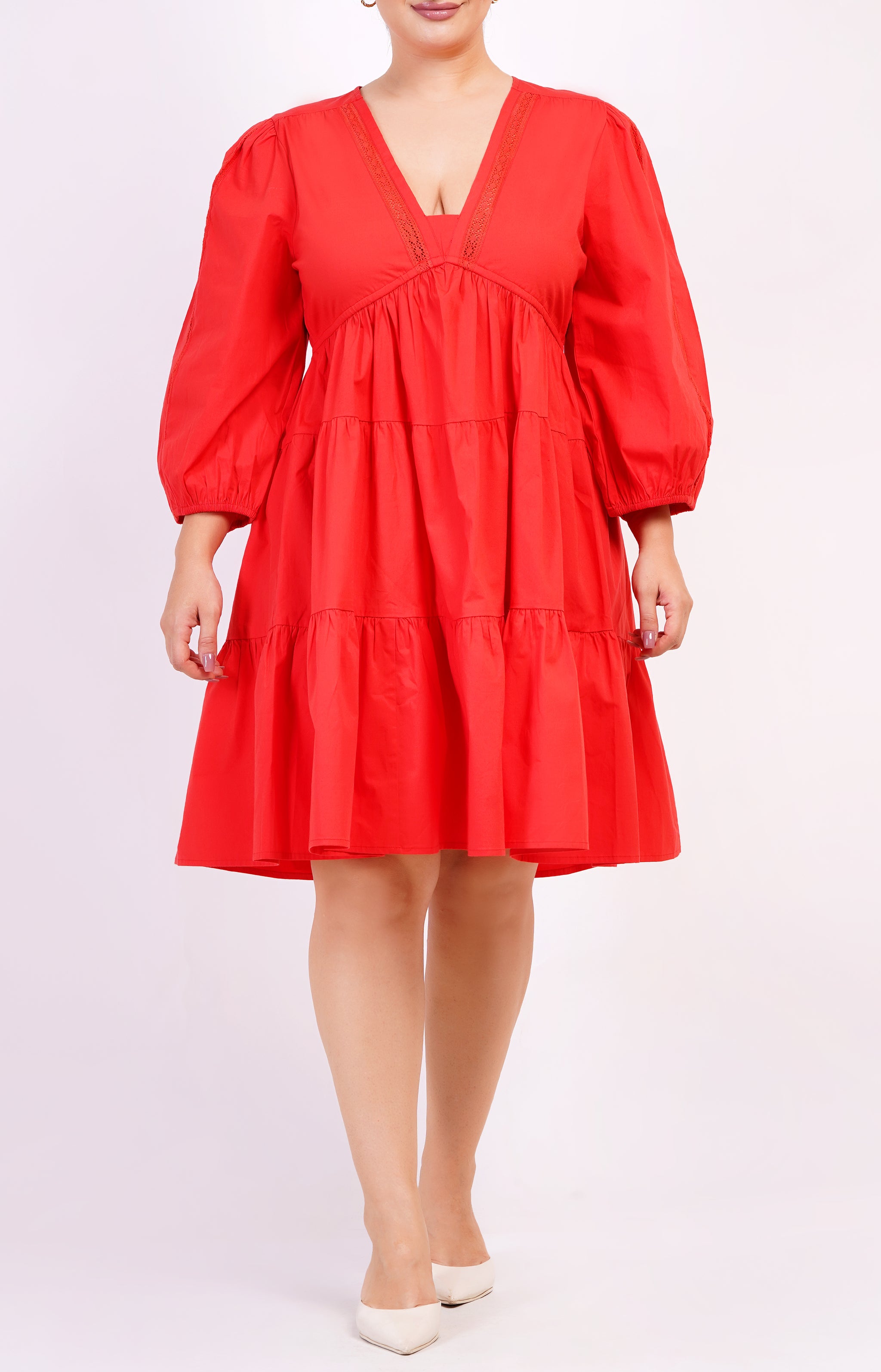 Leota Women's Zariah Empire Waist Mini Dress - Red