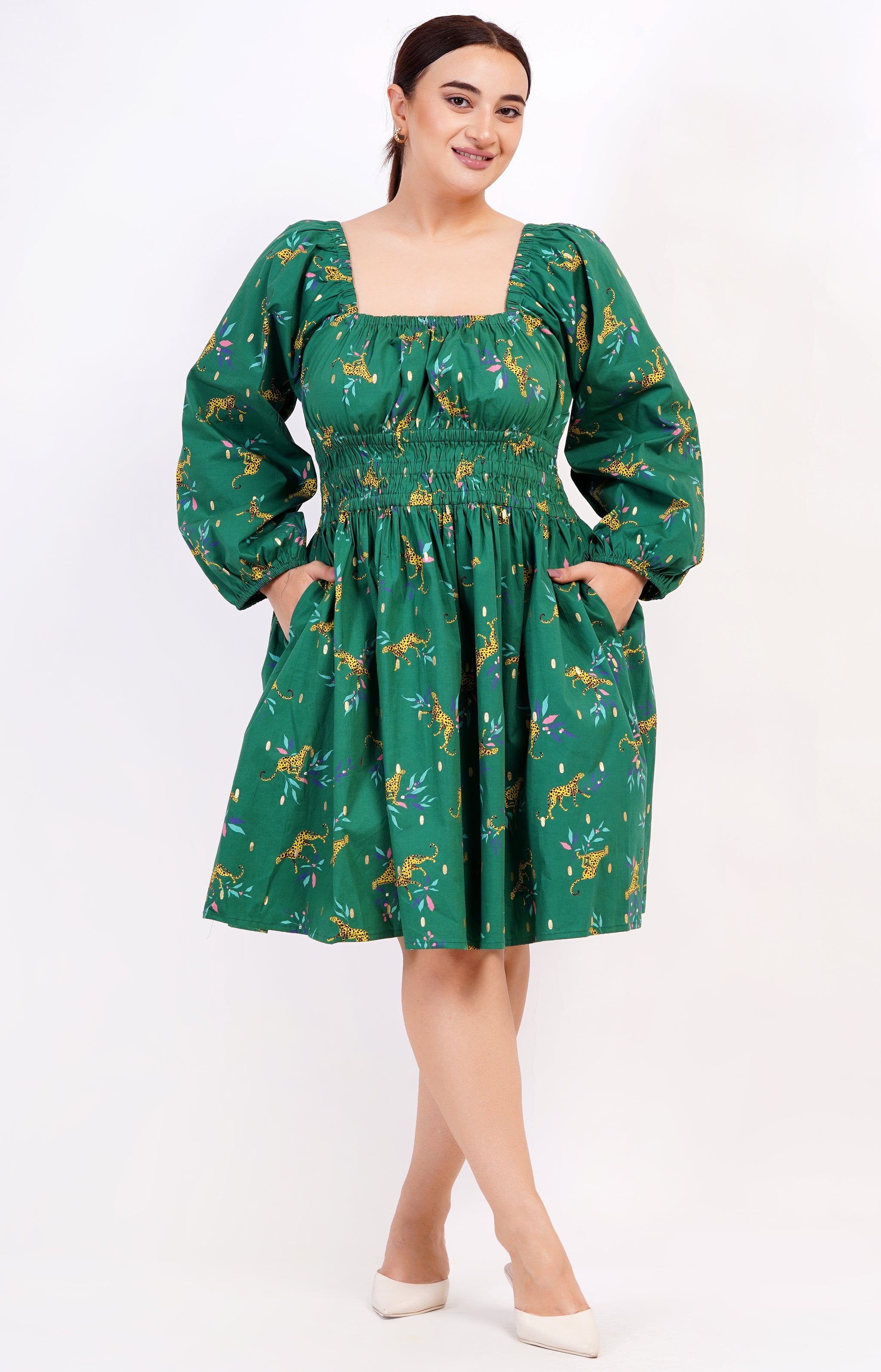 verdant green dress Mika Ruffle Maxi Dress main image 1