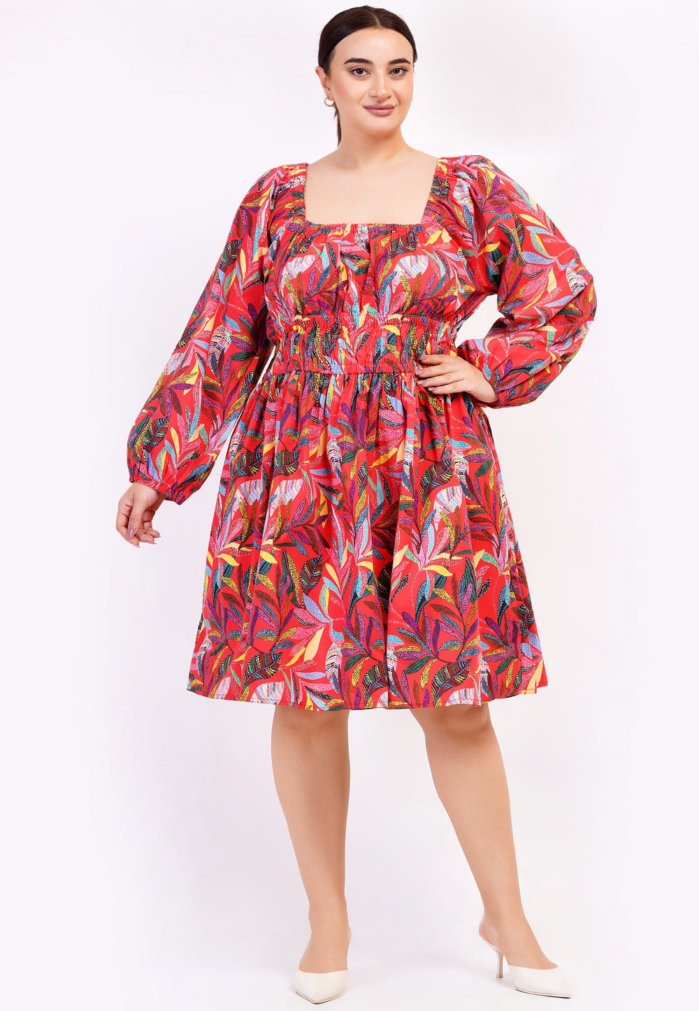 poppy red mini dress Poppy Mini Dress - Red Floral Summer Dress
