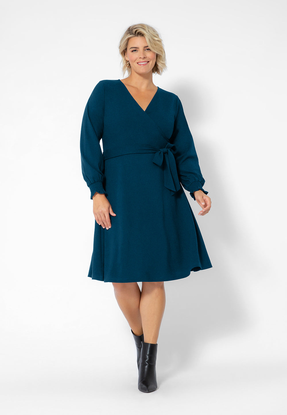 Leota aneeka knit wrap orders dress